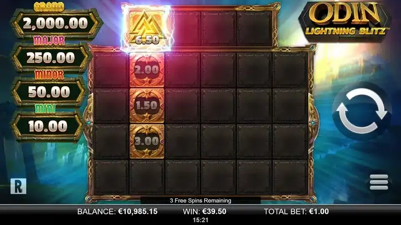 Odin Lightning Blitz slot screenshot 5
