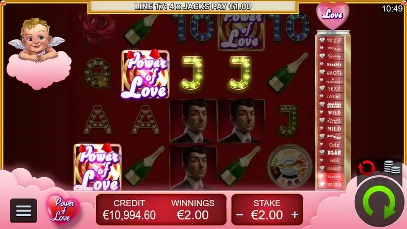 Power of Love slot screenshot 2