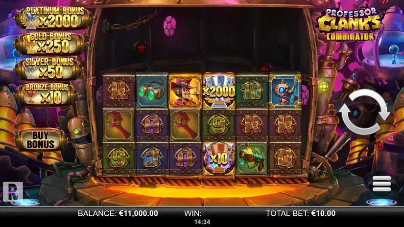 Professor Clank’s Combinator slot screenshot