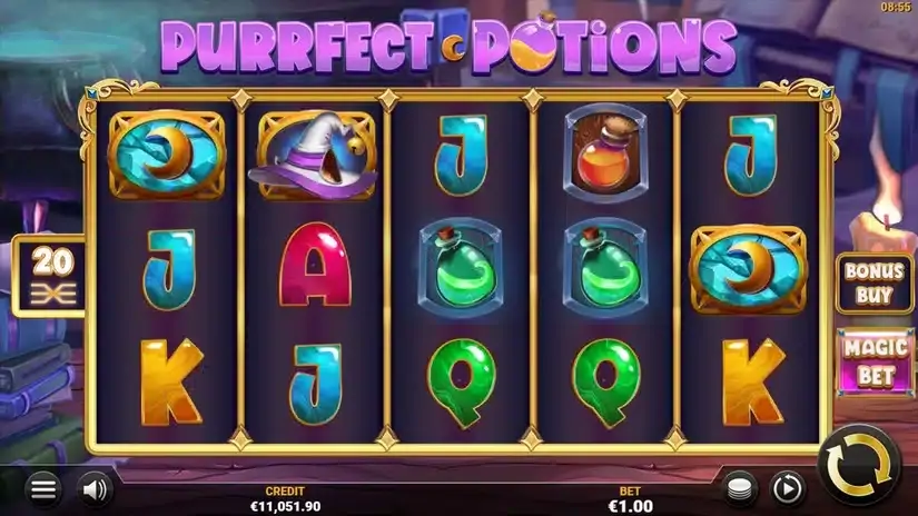 Purrfect Potions slot screenshot 