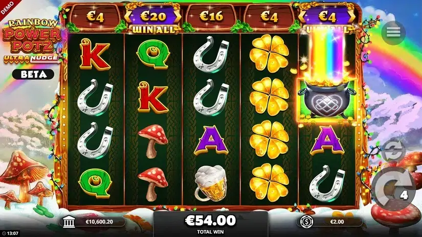 Rainbow Power Pots slot screenshot 5