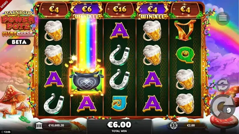 Rainbow Power Pots slot screenshot 4