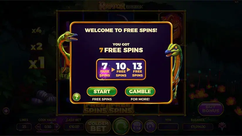 Raptor Doublemax slot screenshot 4
