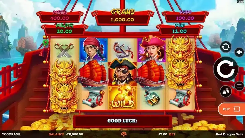 Red Dragon Sails slot screenshot 