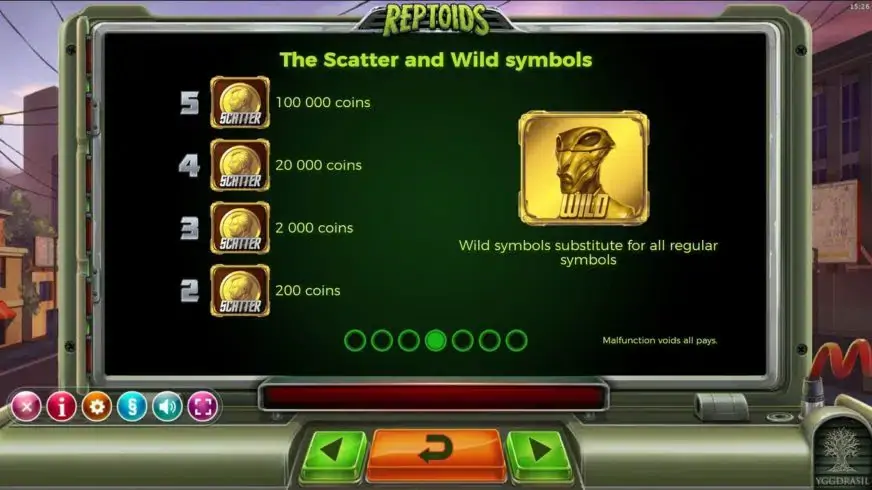 Reptoids slot screenshot 3