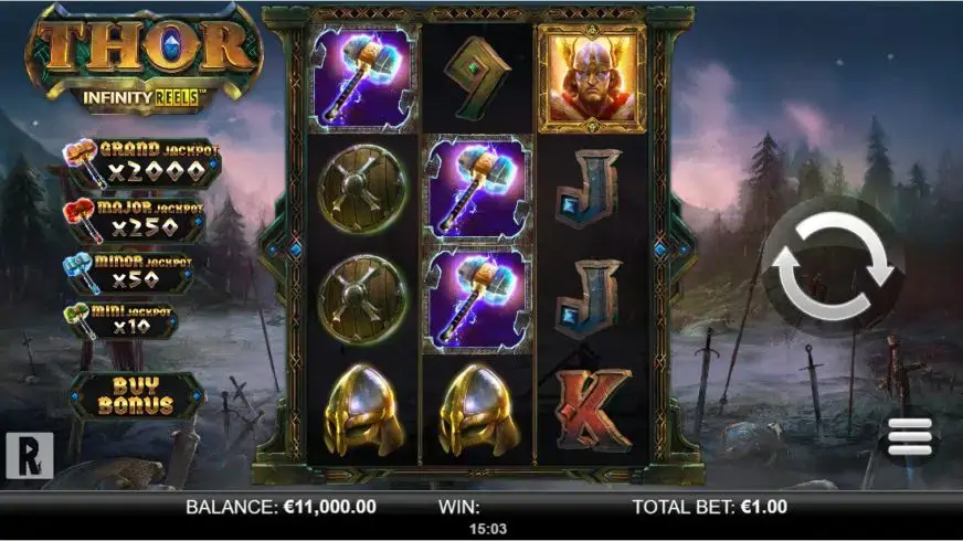 Thor Infinity Reels slot screenshot 1