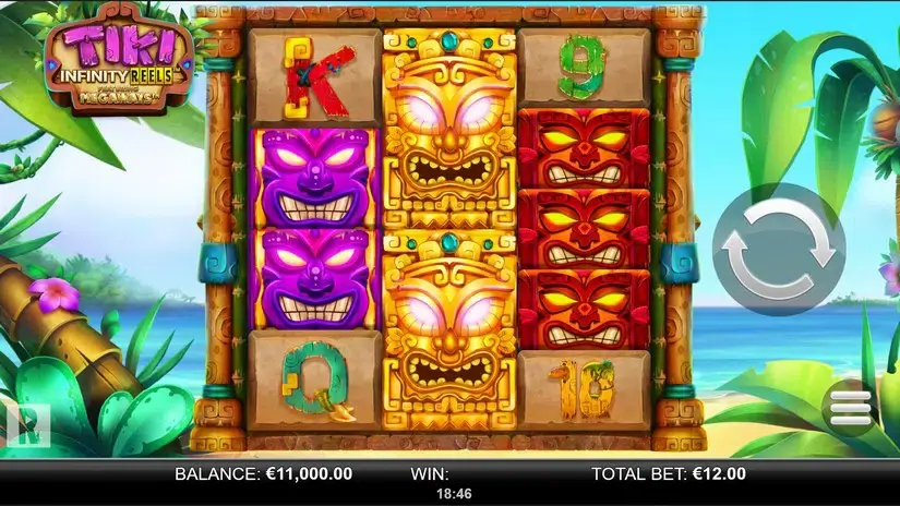 Tiki Infinity Reels Megaways slot screenshot 1