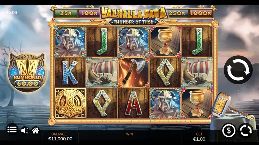 Valhalla Saga Thunder of Thor slot screenshot 1
