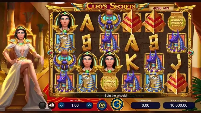 Cleo’s Secrets slot screenshot 1