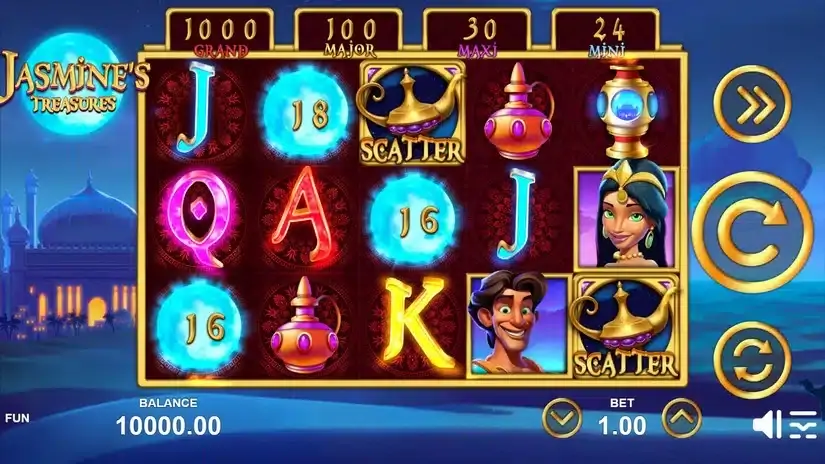 Jasmine’s Treasures slot screenshot 1