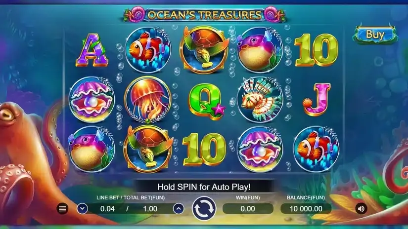 Ocean’s Treasures slot screenshot 1