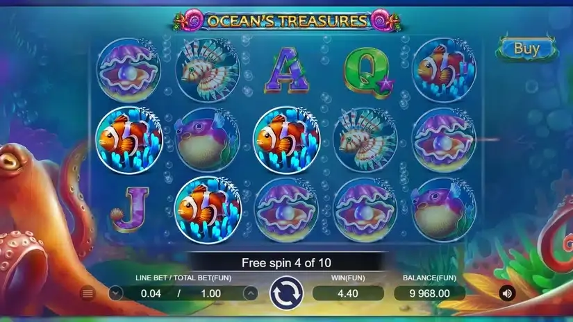 Ocean’s Treasures slot screenshot 3