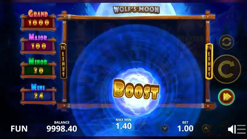 Wolf’s Moon slot screenshot 2